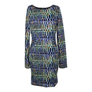 tBags Los Angeles (MISA) long sleeved printed dress